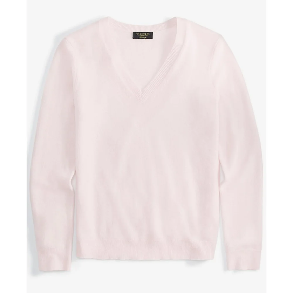 Charter Club 100% Cashmere Size XS V-Neck Sweater Light Pink NWT - Picture 3 of 7